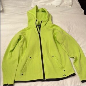 GAP Neon Green Activewear Hoodie Boys Size L 10-12